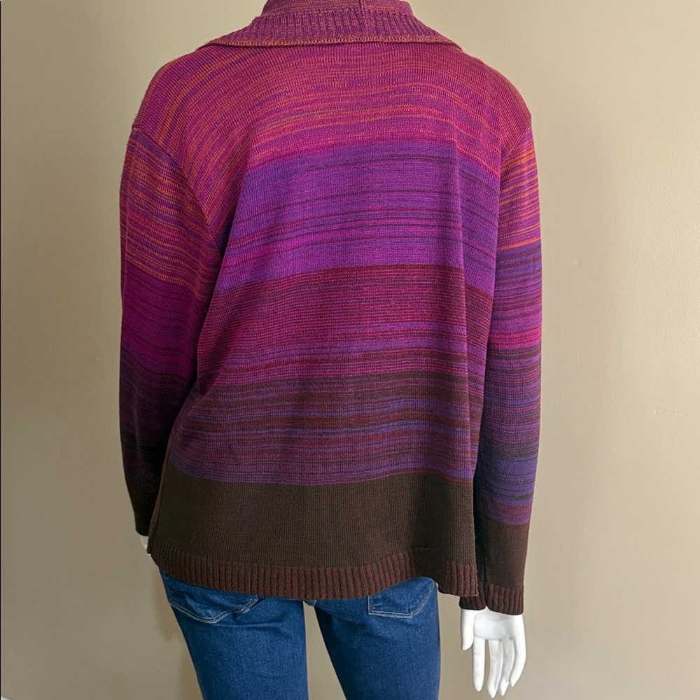 Ruby Rd. Multicolor Fringe Cardigan - image 3